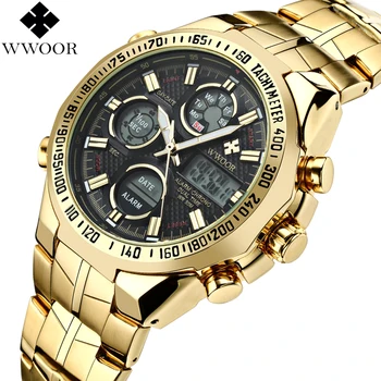 Mens Watches Top Brand Luxury Quartz Analog LED Digital Sports Watch Men Gold Military Wrist Watch Male Clock Relogio Masculino
Mens Watches Top Brand Luxury Quartz Analog LED Digital Sports Watch Men Gold Military Wrist Watch Male Clock Relogio Masculino