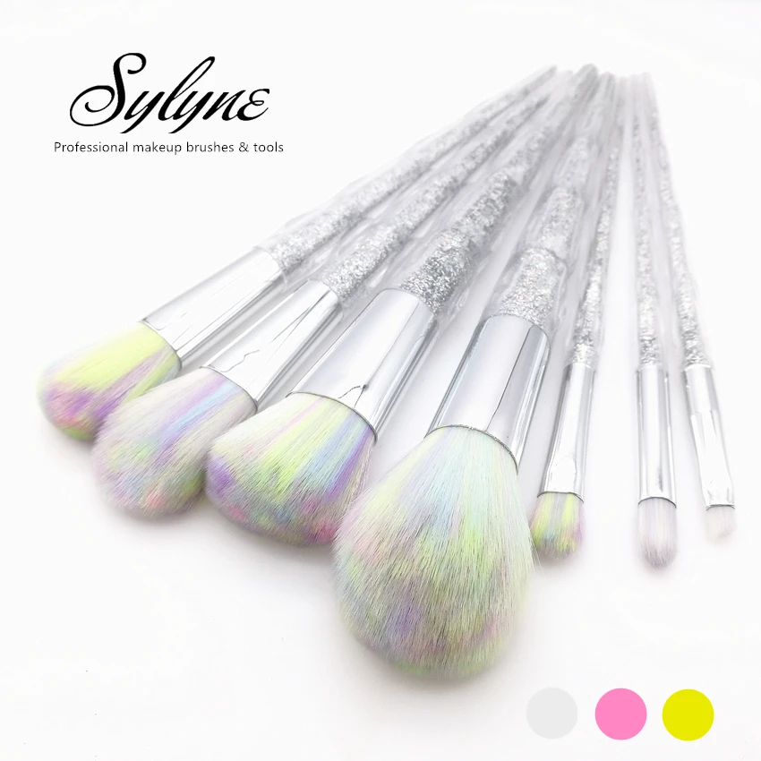 7pcs professional makeup brush set unicorn rainbow diamond face & eye powder foundation eyebrow make up brush kit tools.
7pcs professional makeup brush set unicorn rainbow diamond face & eye powder foundation eyebrow make up brush kit tools.
