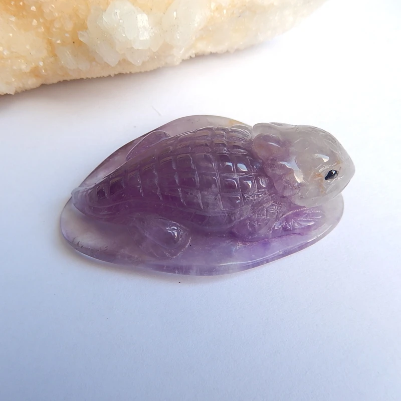 Natural Stone Handcarved Phrynosoma Platyrhinos Amethyst Cabochon 51x33x16mm 27.49g Trendy Jewelry Birthday Gift Accessories
Natural Stone Handcarved Phrynosoma Platyrhinos Amethyst Cabochon 51x33x16mm 27.49g Trendy Jewelry Birthday Gift Accessories