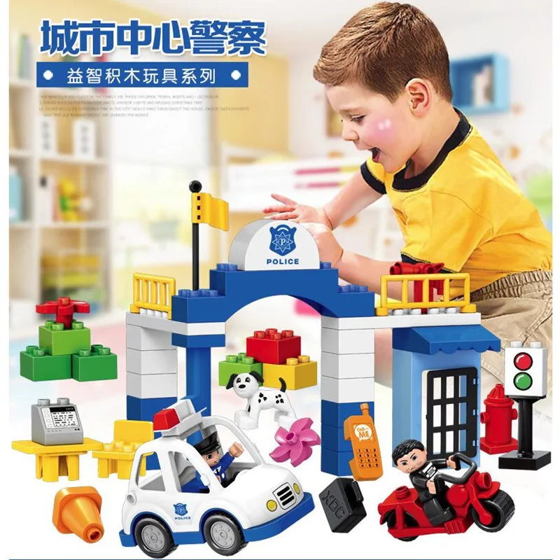 51pcs Large Particles City police station Building Block Brick Toy Compatible With duploINGlys Early Education Children Toy 
51pcs Large Particles City police station Building Block Brick Toy Compatible With duploINGlys Early Education Children Toy