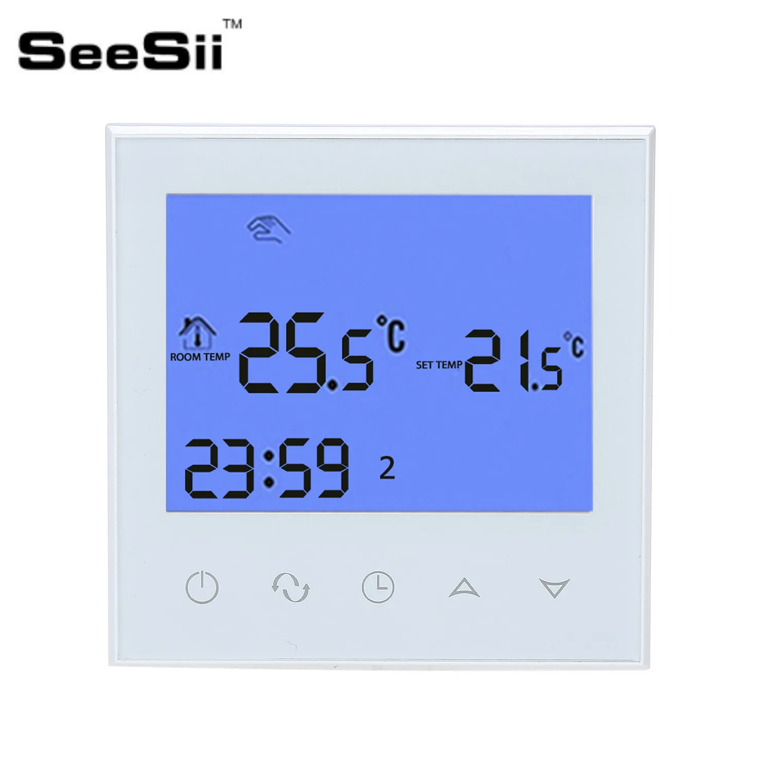 Image SeeSii Programmable Thermostat Heating WiFi LCD Touch Screen Temp Air Condition Temperature Control Underfloor 16A 230V Remote