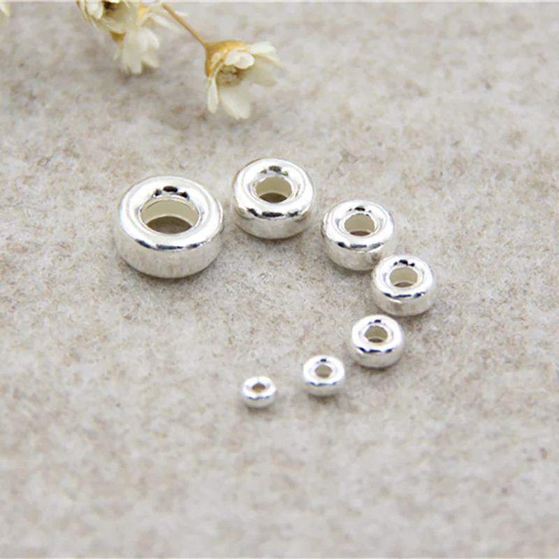 925 Sterling Silver donut spacer positioning wheel loose bead beads for jewelry making accessories 3-10mm 10pcs
925 Sterling Silver donut spacer positioning wheel loose bead beads for jewelry making accessories 3-10mm 10pcs