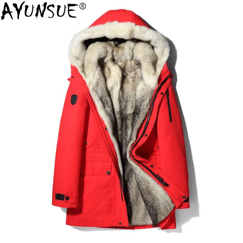AYUNSUE 2019 Parka Real Fur Coat Men Winter Jacket Natural Wolf Fur Coats Warm Outerwear Long Parkas Hombre 17029 KJ2425
AYUNSUE 2019 Parka Real Fur Coat Men Winter Jacket Natural Wolf Fur Coats Warm Outerwear Long Parkas Hombre 17029 KJ2425