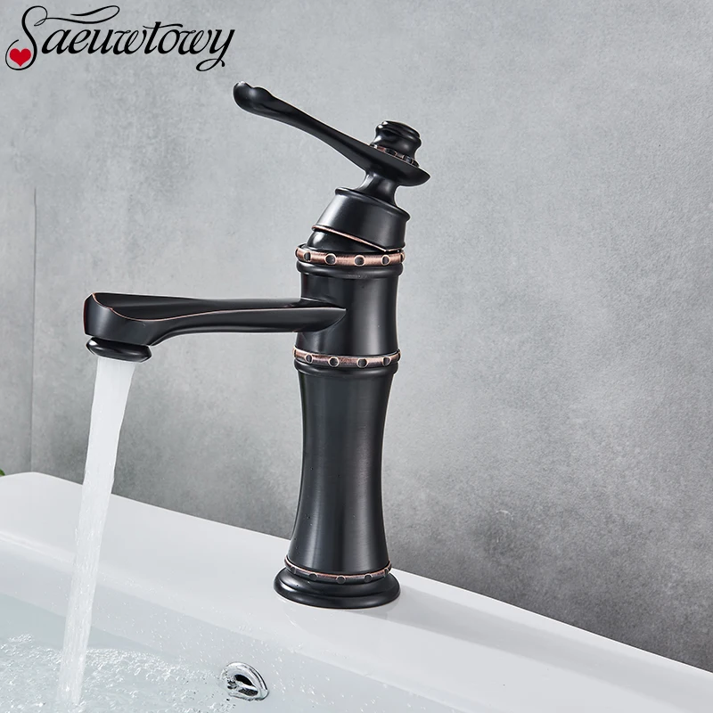 Oil RUbbed Bronze Bathroom Faucet Hot&Cold Water Basin Sink Mixer Tap Single Handle Deck Mount torneira
Oil RUbbed Bronze Bathroom Faucet Hot&Cold Water Basin Sink Mixer Tap Single Handle Deck Mount torneira