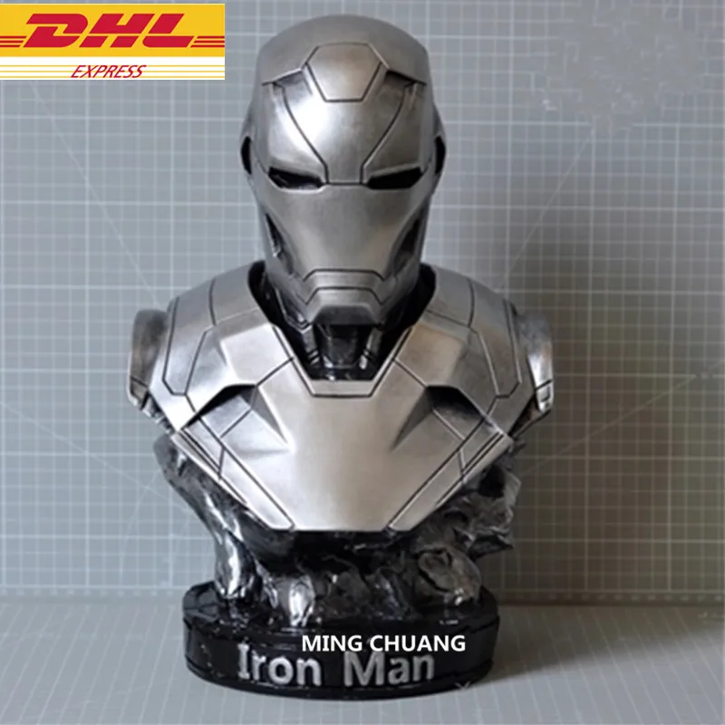 

Avengers Infinity War Statue Superhero Bust Iron Man Tony Stark Half-Length Photo Or Portrait GK Action Figure Toy BOX 36CM J533