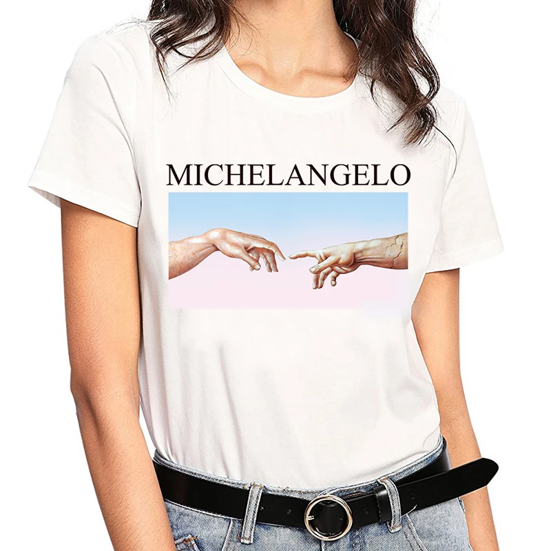 Michelangelo Summer women Short Sleeve Harajuku Large size casual hot sale Large size S-2XLvouge T-shirt
Michelangelo Summer women Short Sleeve Harajuku Large size casual hot sale Large size S-2XLvouge T-shirt