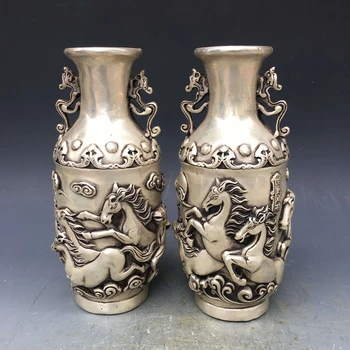 antique QingDynasty silver vase,horse bottle,a pair, Hand carved crafts,Decoration,collection &Adornment,Free shipping
antique QingDynasty silver vase,horse bottle,a pair, Hand carved crafts,Decoration,collection &Adornment,Free shipping