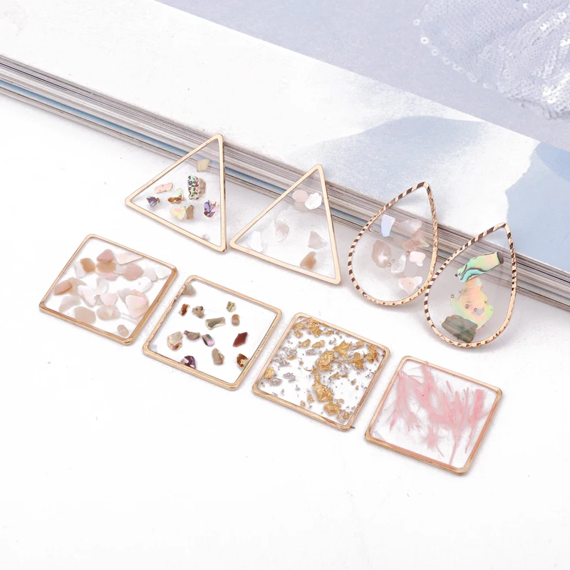 3pcs Geometric Colorful Scale Gold Foil Resin Charms Diy Jewelry Findings Make Handcraft Specimen Patch UV Mold Filler Accessory
3pcs Geometric Colorful Scale Gold Foil Resin Charms Diy Jewelry Findings Make Handcraft Specimen Patch UV Mold Filler Accessory
