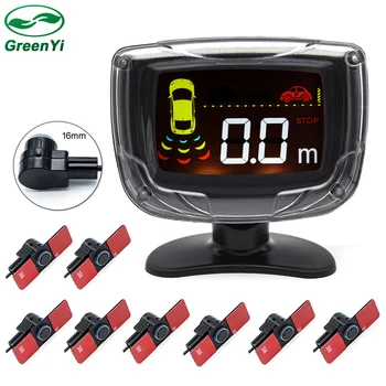 GreenYi 16mm Flat Parking Sensors, 8 Sensors LCD Display Buzzer Front Rear Reversing Radar Parking Assistance Monitor System
GreenYi 16mm Flat Parking Sensors, 8 Sensors LCD Display Buzzer Front Rear Reversing Radar Parking Assistance Monitor System