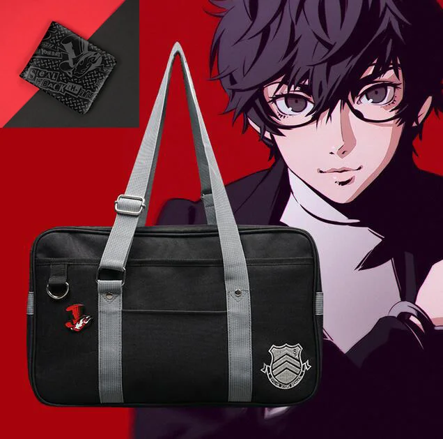 40cm Persona 5 Canvas School Bag Persona5 Messenger Bag Joker Panther Skull Fox Akira Kurusu Shoulder Bag Cosplay Props TM1018
40cm Persona 5 Canvas School Bag Persona5 Messenger Bag Joker Panther Skull Fox Akira Kurusu Shoulder Bag Cosplay Props TM1018