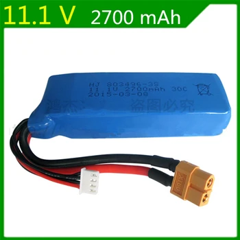 11.1V 2700mAh lithium WLtoys V303 V393 WL913 CX20 axis model aircraft aircraft 803496-3S XT-60 Plug
11.1V 2700mAh lithium WLtoys V303 V393 WL913 CX20 axis model aircraft aircraft 803496-3S XT-60 Plug