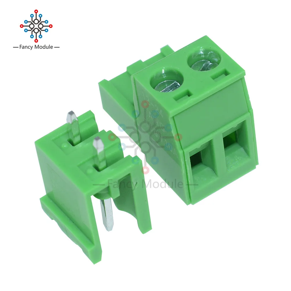 10Pcs Plug-In KF-2P 5.08MM Pitch Terminal Connector Right-Angle KF2EDGK New I li
