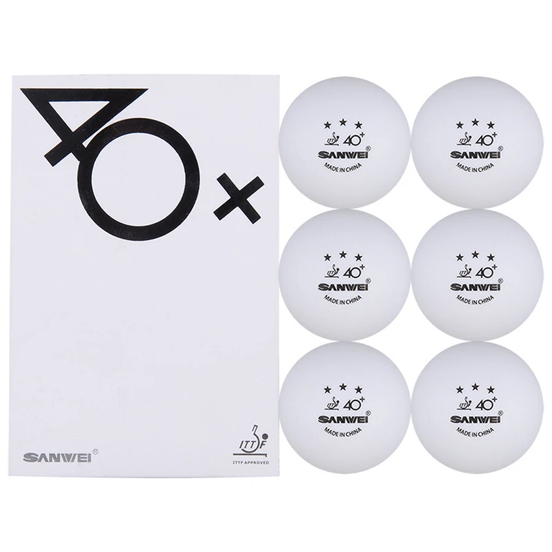 SANWEI Table Tennis Ball 3-star Seamless new material plastic poly ITTF Approved poly ping pong balls tenis de mesa
SANWEI Table Tennis Ball 3-star Seamless new material plastic poly ITTF Approved poly ping pong balls tenis de mesa
