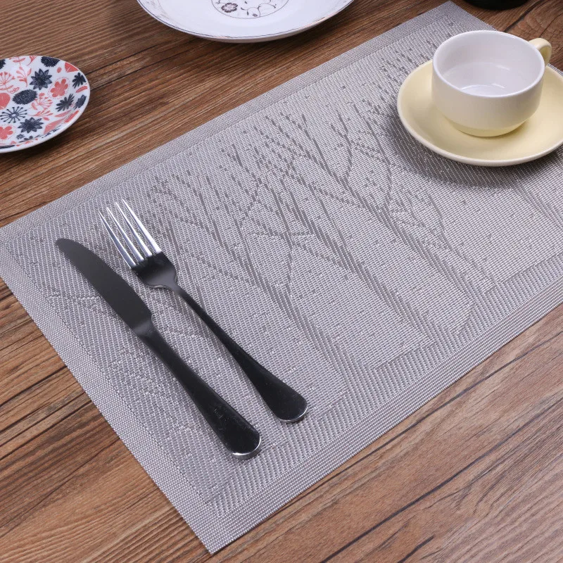 

EPASUN Christams Tree Table Mat Placement PVC Dinning Waterproof Placemats Coaster Heat Insulation Dish Bowl Cup Place Mat Pad