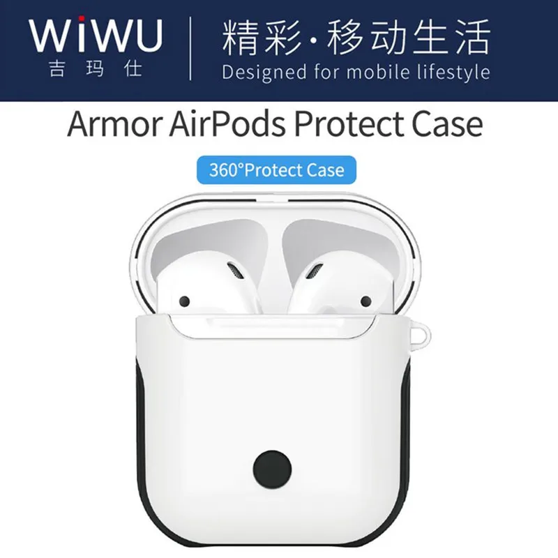 WIWU TPU+PC armor Case For Apple Airpods Accessories Wireless Headphone Protective Cover Air Pods Bluetooth Earphone Cases
WIWU TPU+PC armor Case For Apple Airpods Accessories Wireless Headphone Protective Cover Air Pods Bluetooth Earphone Cases