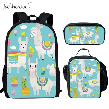 Jackherelook Cute Animal Alpaca Pattern Kids Boys Girls Schoolbags 3PCS Set Orthopedic Satchels Casual Large Students Bookbags 
Jackherelook Cute Animal Alpaca Pattern Kids Boys Girls Schoolbags 3PCS Set Orthopedic Satchels Casual Large Students Bookbags