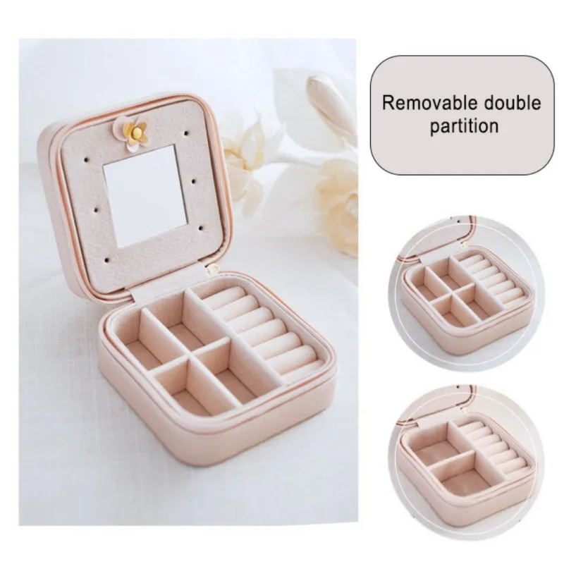 Portable jewelry case packing PU Leather Jewelry Box Makeup organizer Cosmetic box&Mirror travel earring Ring casket
Portable jewelry case packing PU Leather Jewelry Box Makeup organizer Cosmetic box&Mirror travel earring Ring casket