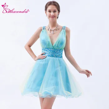 Alexzendra Organza Mini V Neck Prom Dresses 2018 A Line Crossed Back Party Dress Plus Size
Alexzendra Organza Mini V Neck Prom Dresses 2018 A Line Crossed Back Party Dress Plus Size