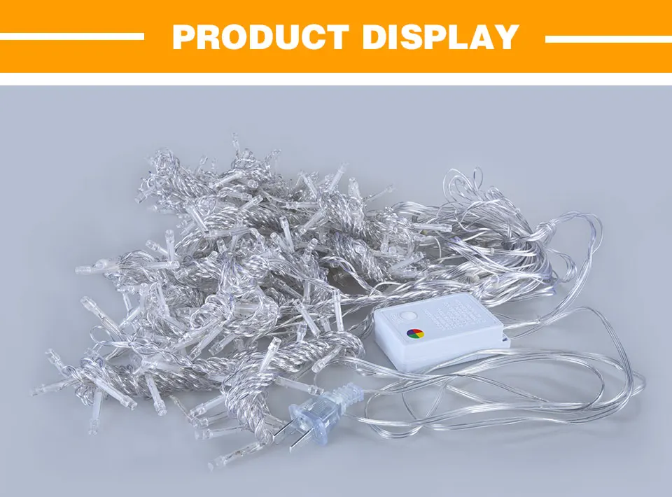 300LEDs Christmas Holiday Lighting 3X3 Meters 18W IP44 Waterproof Xmas Garden Garland Indoor Bedroom Curtain Decoration Lamps (21)