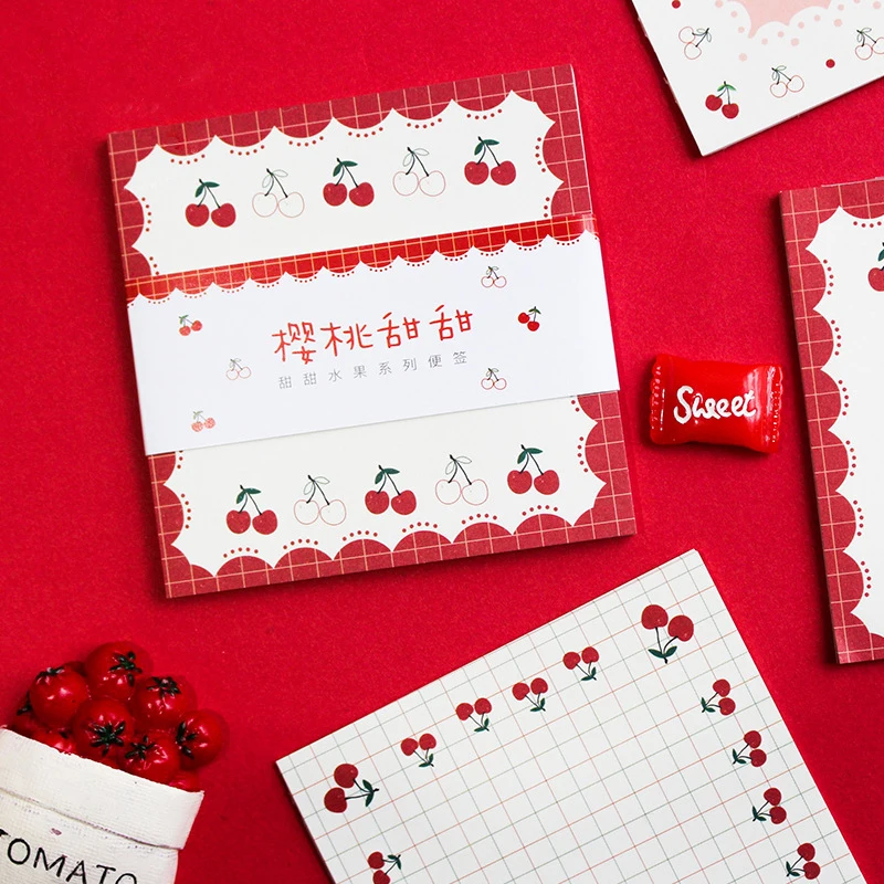 30Sheets/pack Kawaii Cute Cherry Strawberry Memo Pad Pocket Book Note Stationery Agenda Planner School Supplies Papeleria sl1859
30Sheets/pack Kawaii Cute Cherry Strawberry Memo Pad Pocket Book Note Stationery Agenda Planner School Supplies Papeleria sl1859
