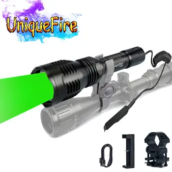 UniqueFire HS-802 LED Flashlight Long Range Green Predator Light Laser Torch For Hunting with Scope Mount, USB Charge+Rat Tail
UniqueFire HS-802 LED Flashlight Long Range Green Predator Light Laser Torch For Hunting with Scope Mount, USB Charge+Rat Tail