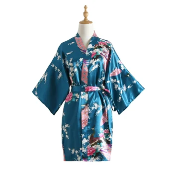 Female Negligee Summer Satin Kimono Bathrobe Gown Peacock Floral Wedding Party Bride Bridesmaid Robes Mini Nightgown Home Wear
Female Negligee Summer Satin Kimono Bathrobe Gown Peacock Floral Wedding Party Bride Bridesmaid Robes Mini Nightgown Home Wear