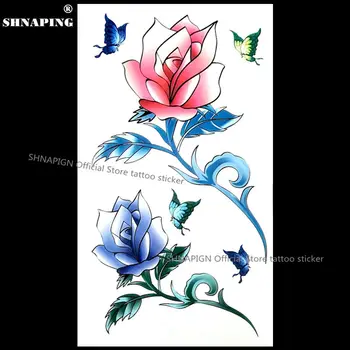 SHNAPIGN Blue Red Rose Temporary Tattoo Body Art Arm Flash Tattoo Stickers 17*10cm Waterproof Fake Henna Painless Tattoo Sticker
SHNAPIGN Blue Red Rose Temporary Tattoo Body Art Arm Flash Tattoo Stickers 17*10cm Waterproof Fake Henna Painless Tattoo Sticker