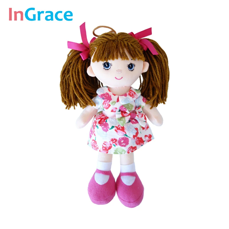 InGrace/мягкие Модные Мини куклы для девочек плюшевые и мягкие Платья с цветочным