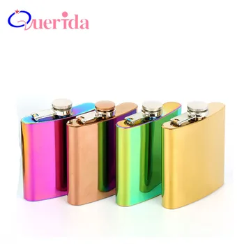 Portable 6oz Hip Flask Gold Plated Gradient Color Rainbow Colored Stainless Steel Flask Screw Cap Whiskey Wine Bottle
Portable 6oz Hip Flask Gold Plated Gradient Color Rainbow Colored Stainless Steel Flask Screw Cap Whiskey Wine Bottle