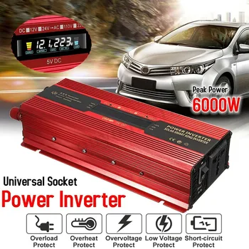 LCD 6000W Solar Power Inverter DC12V 50HZ Power Converter Booster For Car Inverter Household DIY Car Inverter Cigarette New
LCD 6000W Solar Power Inverter DC12V 50HZ Power Converter Booster For Car Inverter Household DIY Car Inverter Cigarette New