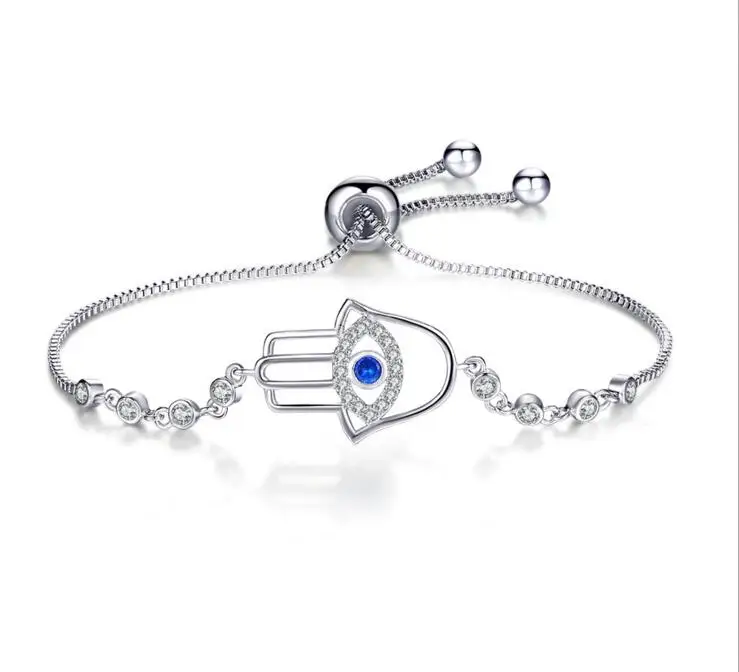 Fashion Blue Turkish Evil Eye Hamsa Fatima Hand Charm Bracelet Bangles Adjustable Link Chain For Women Girl Luxury Lucky Jewelry
Fashion Blue Turkish Evil Eye Hamsa Fatima Hand Charm Bracelet Bangles Adjustable Link Chain For Women Girl Luxury Lucky Jewelry