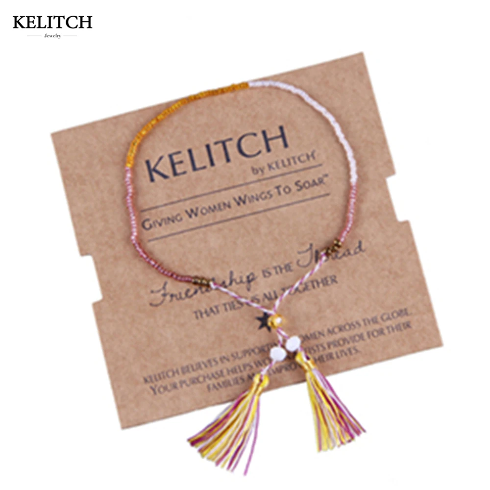 KELITCH Bracelets Jewelry Friendship Bracelets Seed Beaded bohemia Bracelet handmade Multicolor Mini Tassel Crystal For Gifts
KELITCH Bracelets Jewelry Friendship Bracelets Seed Beaded bohemia Bracelet handmade Multicolor Mini Tassel Crystal For Gifts