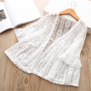 Girls Thin Outerwear 2019 Fashion Clothing Summer Girl Lace Hollow Sun Protection Shirt 3-7 years Flowers White Blouse Cardigan
Girls Thin Outerwear 2019 Fashion Clothing Summer Girl Lace Hollow Sun Protection Shirt 3-7 years Flowers White Blouse Cardigan