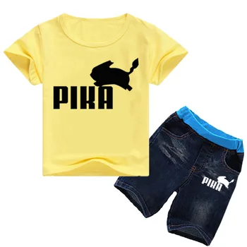 Z&Y 2-16Y Pika T Shirts +jeans Denim 2pcs Sets Pikachu Sports Suits Pokemon Go Boys Summer Clothing Set Cartoon Girls Outfits
Z&Y 2-16Y Pika T Shirts +jeans Denim 2pcs Sets Pikachu Sports Suits Pokemon Go Boys Summer Clothing Set Cartoon Girls Outfits