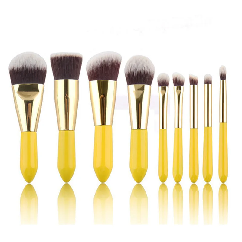 9pcs Yellow Makeup Brushes Sets Foundation Powder Blusher Blending Eyebrow Eye shadow Kabuki Brush Cosmetic Make Up Tools Kits
9pcs Yellow Makeup Brushes Sets Foundation Powder Blusher Blending Eyebrow Eye shadow Kabuki Brush Cosmetic Make Up Tools Kits