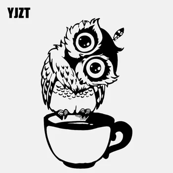 YJZT 8.7CM*14.3CM Funny Cartoon Owl Cup Of Tea Vinyl Black/Silver Car Sticker C22-0952
YJZT 8.7CM*14.3CM Funny Cartoon Owl Cup Of Tea Vinyl Black/Silver Car Sticker C22-0952