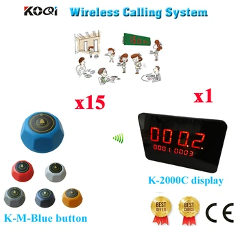 Wireless Calling Buzzer Pager System For Restaurant With CE 433MHz Most Popular Good Quality(1 display+15 call button)
Wireless Calling Buzzer Pager System For Restaurant With CE 433MHz Most Popular Good Quality(1 display+15 call button)