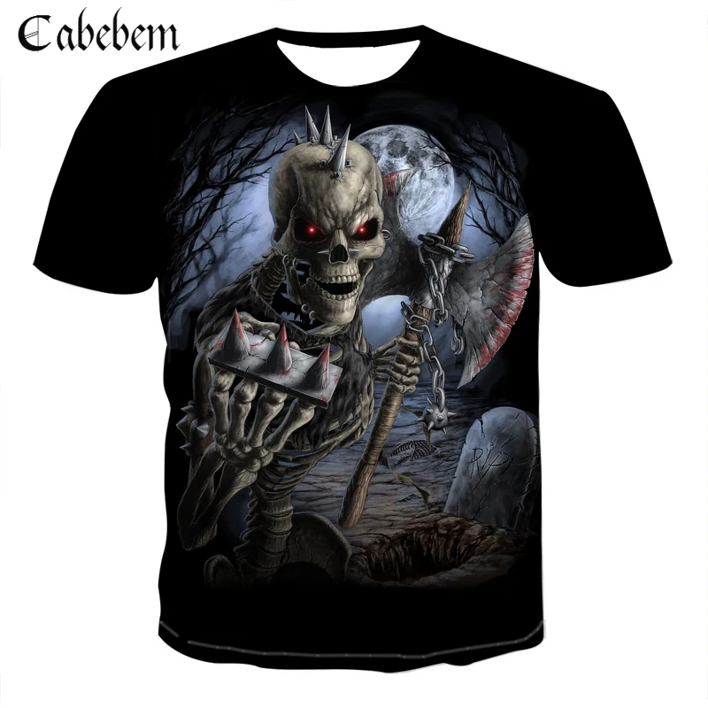 New Men's Skull T-shirt Punk Rockwear 3D Print T-shirt Hip-hop T-Shirt Men's Clothing 2019 Summer Top
New Men's Skull T-shirt Punk Rockwear 3D Print T-shirt Hip-hop T-Shirt Men's Clothing 2019 Summer Top