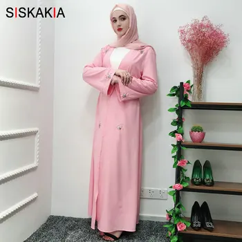 Siskakia Handmade Beaded Cardigan Abaya Islam Dubai Oman Ramadan Robe Rhinestone Manual Sewing Solid Muslim Clothing Summer 2019
Siskakia Handmade Beaded Cardigan Abaya Islam Dubai Oman Ramadan Robe Rhinestone Manual Sewing Solid Muslim Clothing Summer 2019