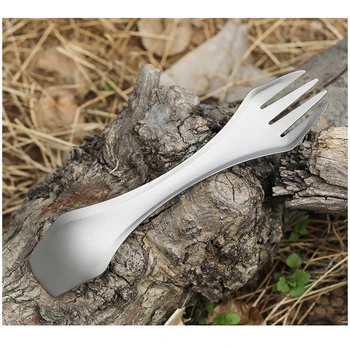 Outdoor Spork Titan Wholesale 10pcs/lot Spoon Fork With Knife In One Titanium Spork For Camping Travel
Outdoor Spork Titan Wholesale 10pcs/lot Spoon Fork With Knife In One Titanium Spork For Camping Travel