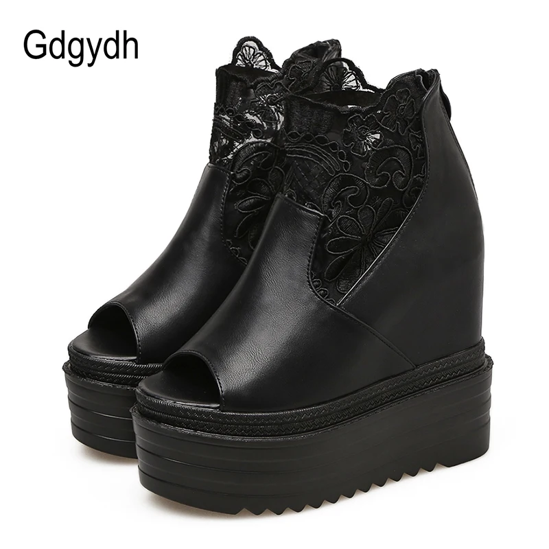 Gdgydh Women Wedge Boots Spring Summer Shoes Female Fashion Lace Ankle Boots For Women Ladies Footwear Open Toe With Zipper
Gdgydh Women Wedge Boots Spring Summer Shoes Female Fashion Lace Ankle Boots For Women Ladies Footwear Open Toe With Zipper