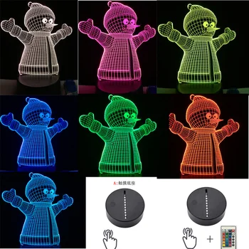 Free Shipping 3D Lovely snowman decoration Night Light Atmosphere Mood 7 Color Gradient Lamp Child Kids hristmas New Year gift
Free Shipping 3D Lovely snowman decoration Night Light Atmosphere Mood 7 Color Gradient Lamp Child Kids hristmas New Year gift