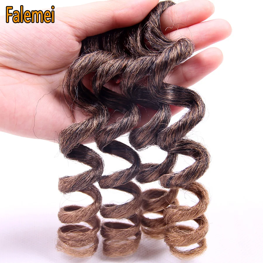 FALEMEI crochet braids curly hair 6inch crochet braiding hair 70g 20strands/pack Synthetic crochet hair extensions 6packs
FALEMEI crochet braids curly hair 6inch crochet braiding hair 70g 20strands/pack Synthetic crochet hair extensions 6packs