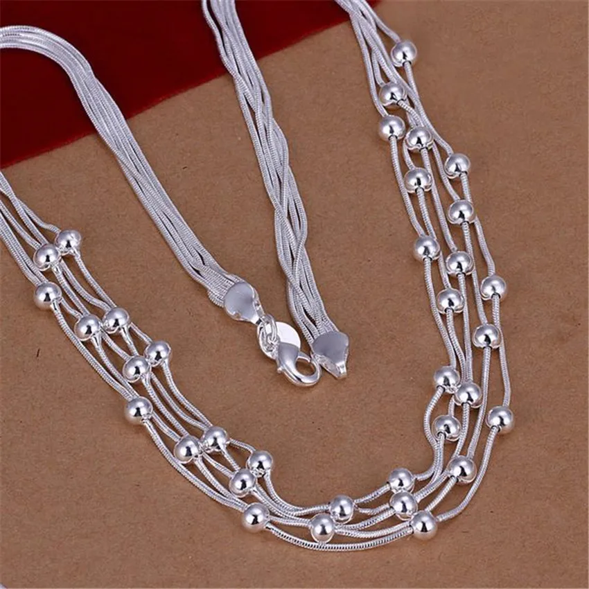 N213 Free shipping Popular Beautiful fashion Elegant silver color charm 5 bead chain pretty hot lovely hot Necklace jewelry
N213 Free shipping Popular Beautiful fashion Elegant silver color charm 5 bead chain pretty hot lovely hot Necklace jewelry