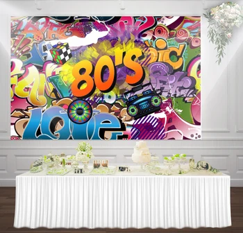 HUAYI 8os birthday party Graffiti Wall Banner photography backdrop background for 80s birthday party Decorations sm-106
HUAYI 8os birthday party Graffiti Wall Banner photography backdrop background for 80s birthday party Decorations sm-106