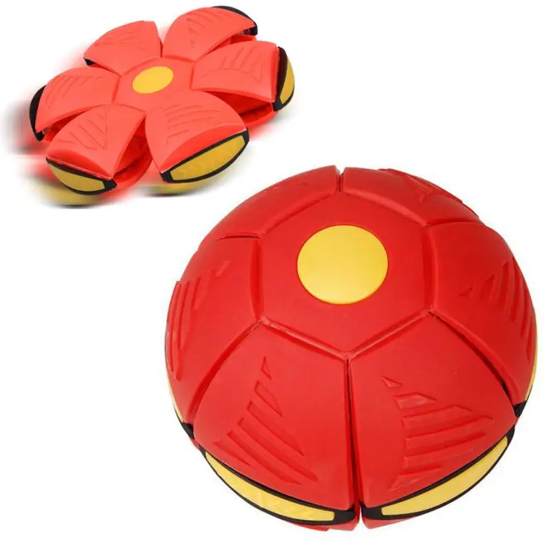 Image UFO Deformation Ball Soccer Magic Flying Football Flat Throw Ball Toy Game Z808