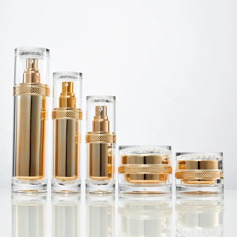 30/50/100/120ml empty Gold Acrylic Lotion Cosmetic Container Essence Acrylic Pump Plastic Bottle Package 30g 50g creams jar
30/50/100/120ml empty Gold Acrylic Lotion Cosmetic Container Essence Acrylic Pump Plastic Bottle Package 30g 50g creams jar