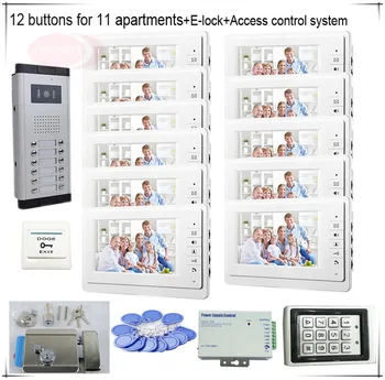 12 Buttons Color Video Door Phones Intercom Systems 11 LCD Security Doorbell for 11 Apartments +Access Control System+E-lock
12 Buttons Color Video Door Phones Intercom Systems 11 LCD Security Doorbell for 11 Apartments +Access Control System+E-lock