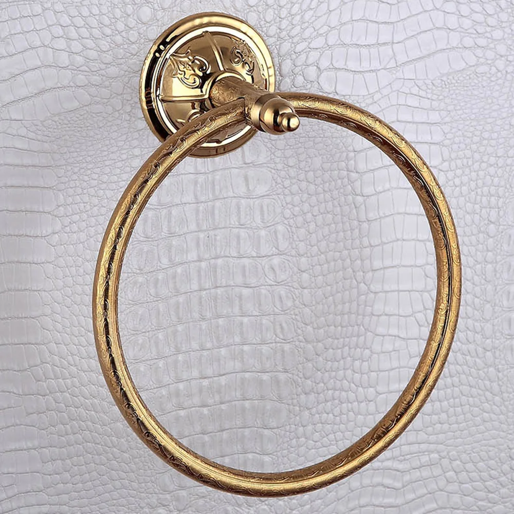 Luxury Golden Towel Ring 304 Stainless Steel and Copper Wall Mounted Towel Holder with Chinese Exquisite Pattern for Bathroom
Luxury Golden Towel Ring 304 Stainless Steel and Copper Wall Mounted Towel Holder with Chinese Exquisite Pattern for Bathroom