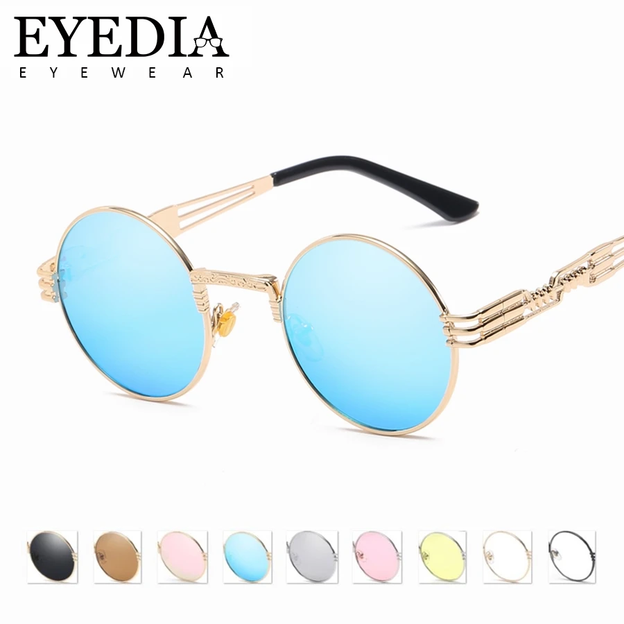 Women Men HD UV400 Mirror Steampunk Sun Glasses Blue Black Pink Sunglasses With Gold Metale Frames lunettes de soleil 7768CJ
Women Men HD UV400 Mirror Steampunk Sun Glasses Blue Black Pink Sunglasses With Gold Metale Frames lunettes de soleil 7768CJ